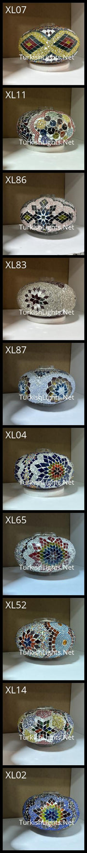 Turkish Handmade Mosaic  Hanging Lamp - Extra Large Globe