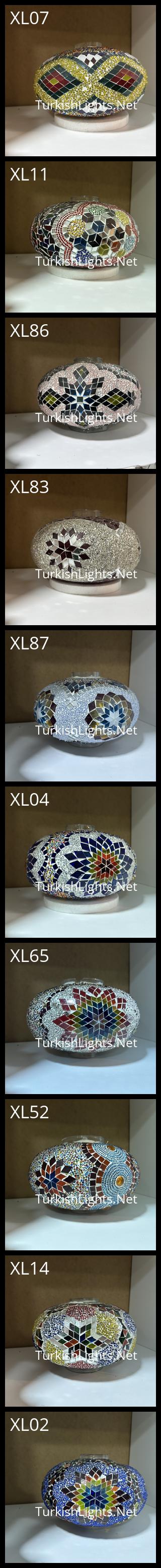 Turkish Handmade Mosaic  Hanging Lamp - Extra Large Globe