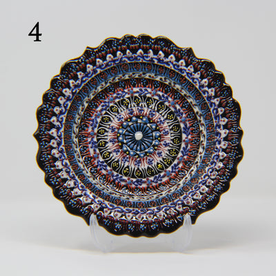 SET OF 3 HAND MADE TURKISH CERAMIC PLATE, 18 cm ( 8''inch ) ID:130 - TurkishLights.NET