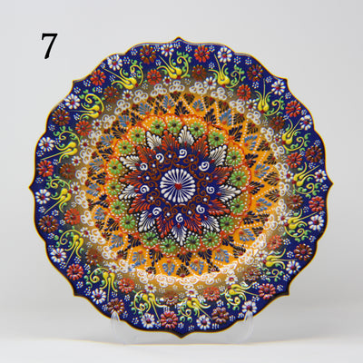 HAND MADE TURKISH CERAMIC PLATE, 30 cm(11.8") no7 - TurkishLights.NET