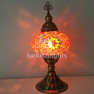 MOSAIC TABLE LAMP - LARGE GLOBE - TurkishLights.NET