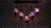 Kitchen Island Pendant With 5 (20 cm ) Globes, ID: 111 - TurkishLights.NET