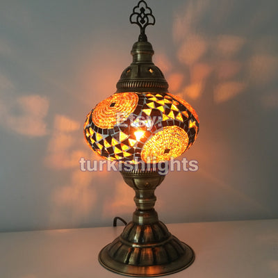 MOSAIC TABLE LAMP - LARGE GLOBE - TurkishLights.NET