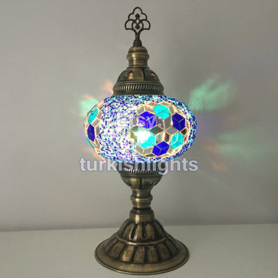 MOSAIC TABLE LAMP - LARGE GLOBE - TurkishLights.NET