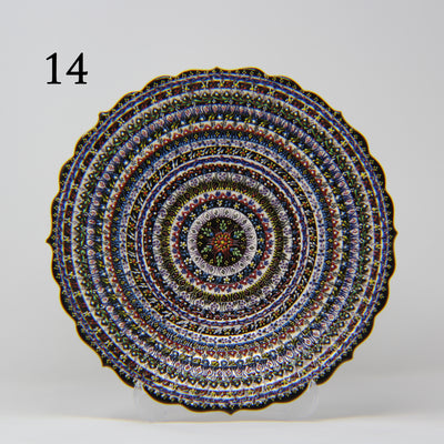 HAND MADE TURKISH CERAMIC PLATE, 30 cm(11.8") no14 - TurkishLights.NET