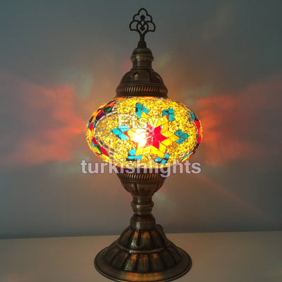 MOSAIC TABLE LAMP - LARGE GLOBE - TurkishLights.NET