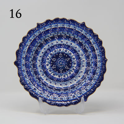 SET OF 3 HAND MADE TURKISH CERAMIC PLATE, 18 cm ( 8''inch ) ID:130 - TurkishLights.NET