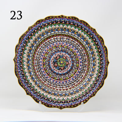 HAND MADE TURKISH CERAMIC PLATE, 30 cm(11.8") no23 - TurkishLights.NET