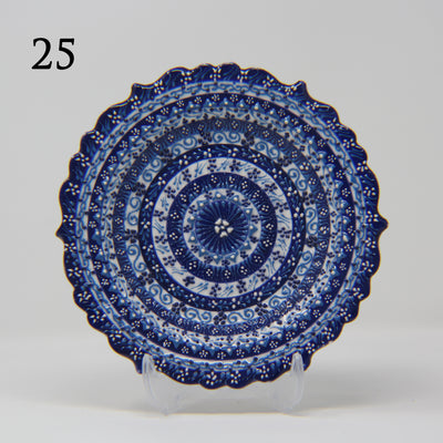 SET OF 3 HAND MADE TURKISH CERAMIC PLATE, 18 cm ( 8''inch ) ID:130 - TurkishLights.NET