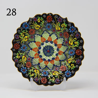 SET OF 3 HAND MADE TURKISH CERAMIC PLATE, 18 cm ( 8''inch ) ID:130 - TurkishLights.NET