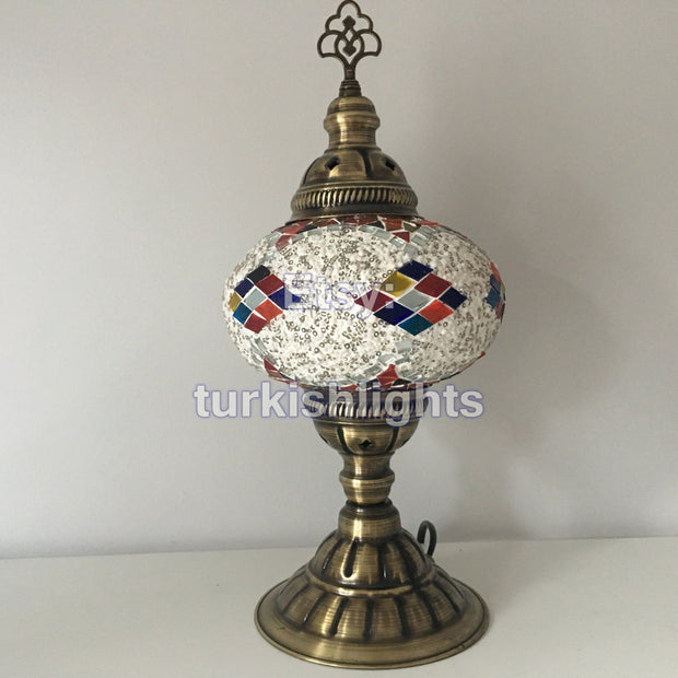 MOSAIC TABLE LAMP - LARGE GLOBE - TurkishLights.NET