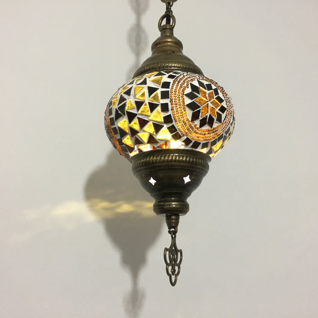 Turkish Handmade Mosaic  Hanging Lamp - TurkishLights.NET