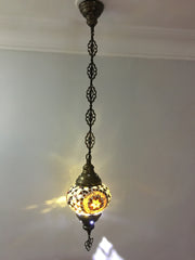 Turkish Handmade Mosaic  Hanging Lamp - TurkishLights.NET