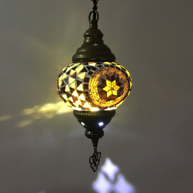 Turkish Handmade Mosaic  Hanging Lamp - TurkishLights.NET