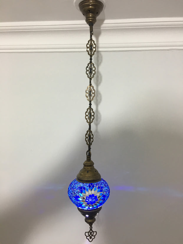 Turkish Handmade Mosaic  Hanging Lamp - TurkishLights.NET