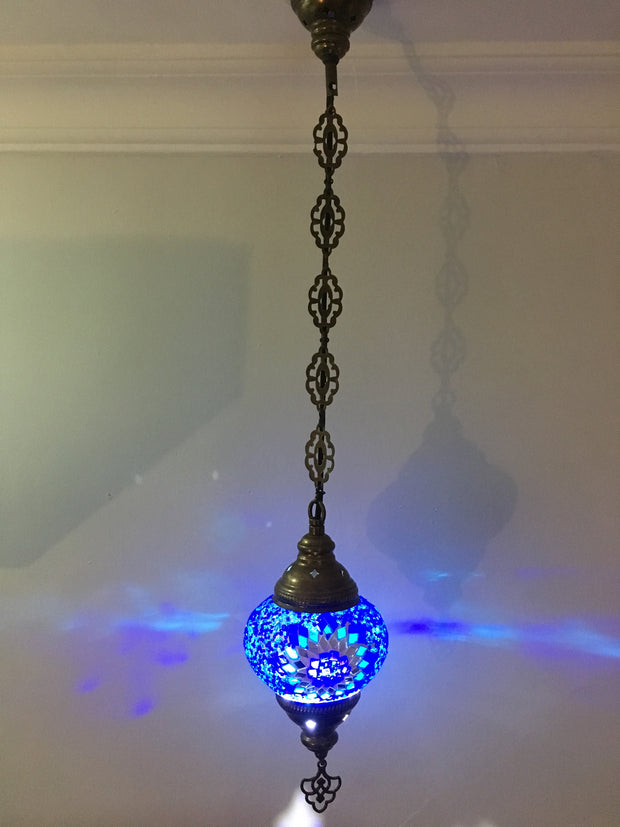 Turkish Handmade Mosaic  Hanging Lamp - TurkishLights.NET