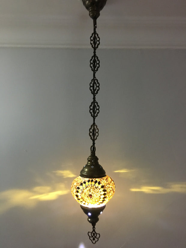 Turkish Handmade Mosaic  Hanging Lamp - TurkishLights.NET