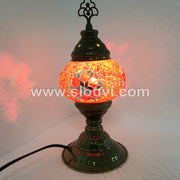 TURKISH MOSAIC TABLE LAMP,  MEDIUM GLOBE - TurkishLights.NET