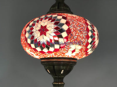 Turkish Handmade Mosaic  Hanging Lamp - Extra Large Globe - TurkishLights.NET